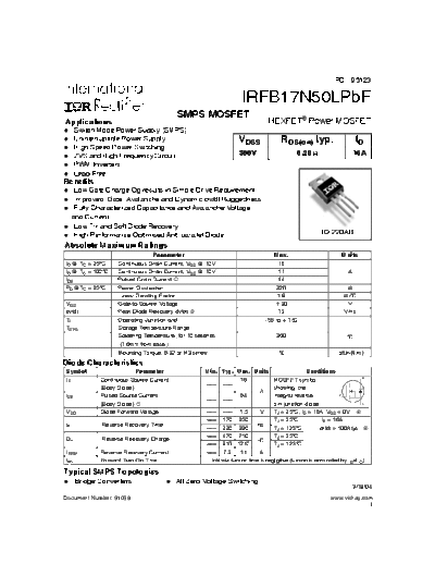 irfb17n50lpbf