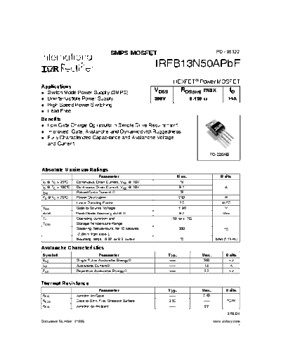 irfb13n50apbf