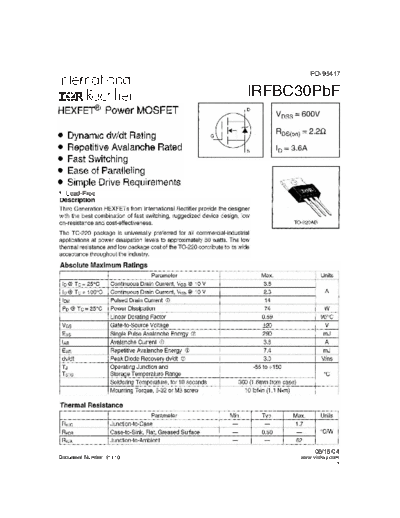 irfbc30pbf