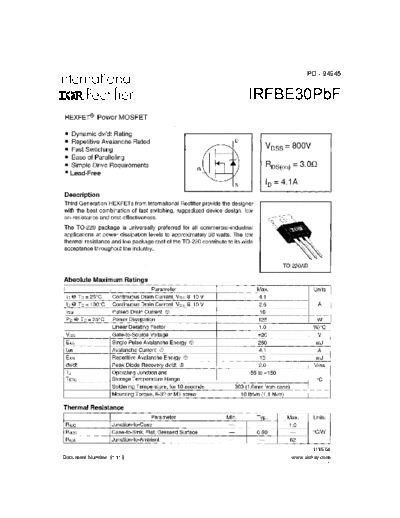 irfbe30pbf