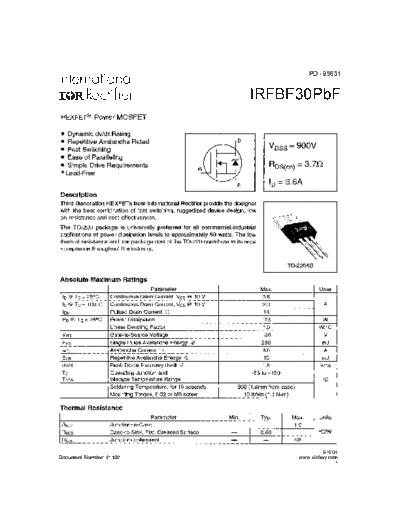 irfbf30pbf