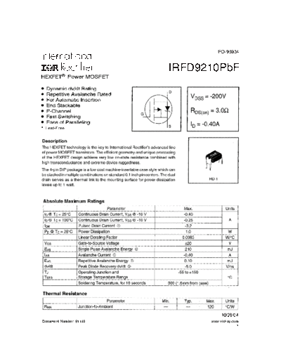 irfd9210pbf