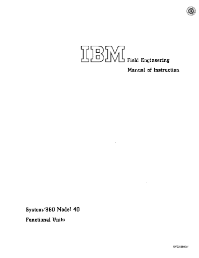 SY22-2843-1_Model_40_Functional_Units_Mar70