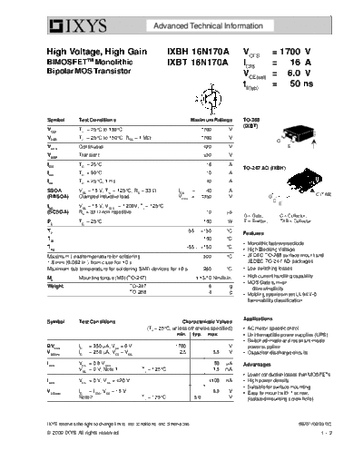 ixbh16n170a_ixbt16n170a