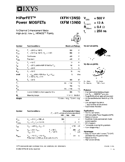 ixfh13n50_ixfm13n50