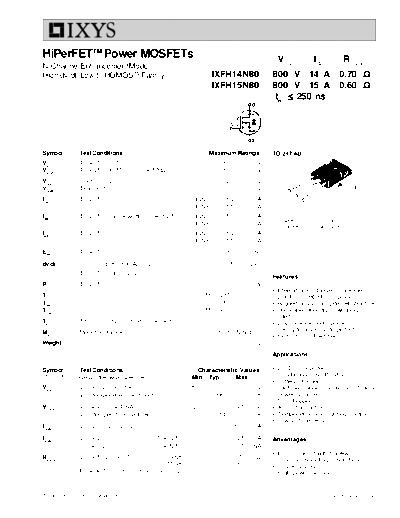 ixfh14n80_ixfh15n80