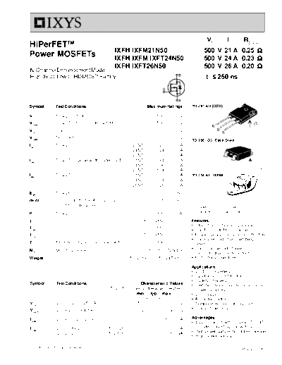 ixfh21n50_ixfh24n50_ixfh26n50_ixfm21n50_ixfm24n50_ixfm26n50_ixft24n50_ixft26n50