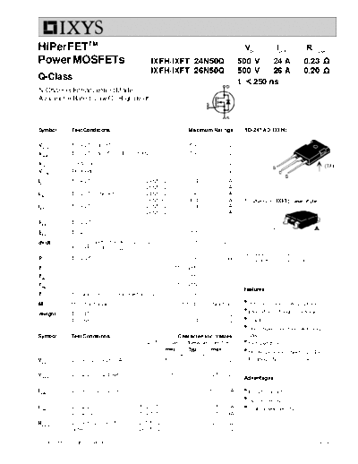 ixfh24n50q_ixft24n50q_ixfh26n50q_ixft26n50q