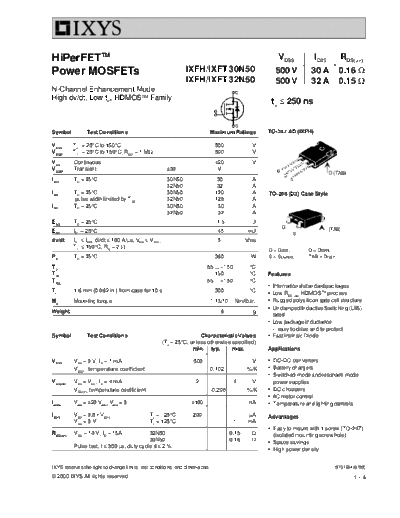 ixfh30n50_ixfh32n50_ixft30n50_ixft32n50