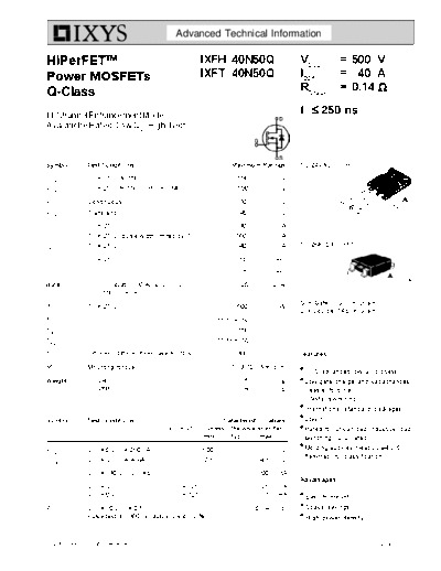 ixfh40n50q_ixft40n50q