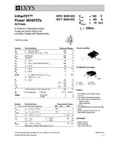 ixfh80n10q_ixft80n10q