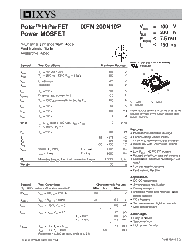 ixfn200n10p