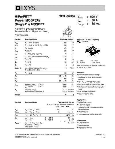 ixfn60n60
