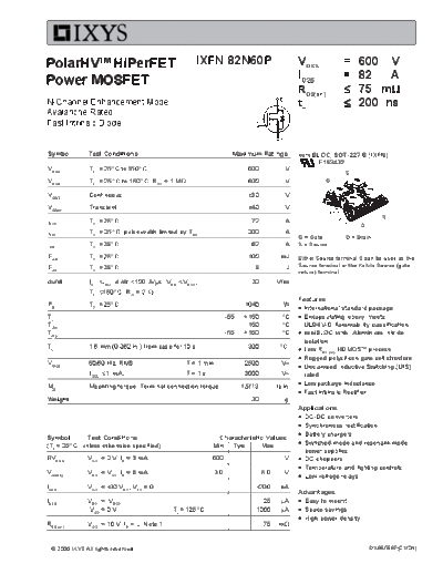 ixfn82n60p