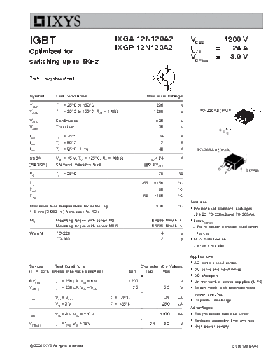 ixga12n120a2_ixgp12n120a2