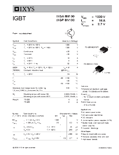 ixga8n100_ixgp8n100