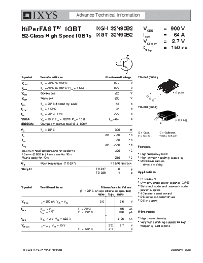 ixgh32n90b2_ixgt32n90b2