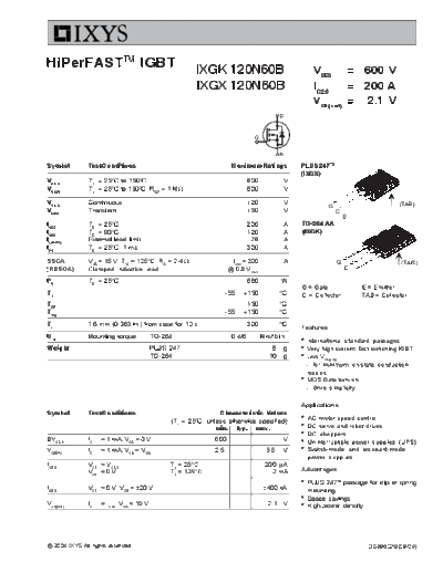 ixgk120n60b_ixgx120n60b