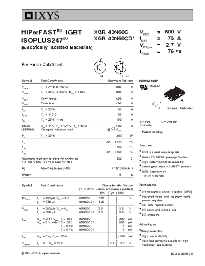 ixgr40n60c