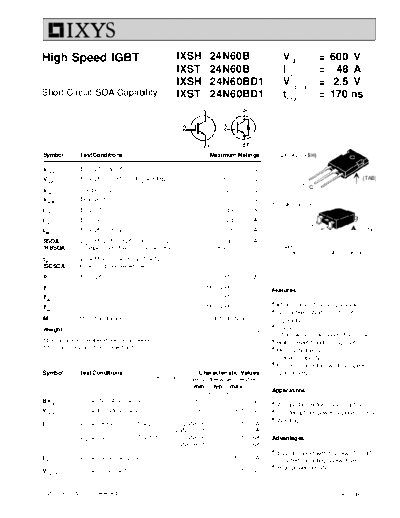 ixsh24n60b_ixsh24n60bd1_ixst24n60b_ixst24n60bd1