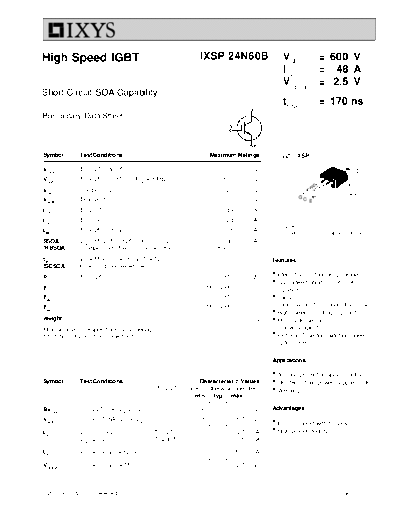 ixsp24n60b