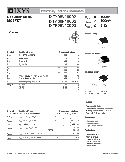 ixty08n100d2-ixta08n100d2-ixtp08n100d2