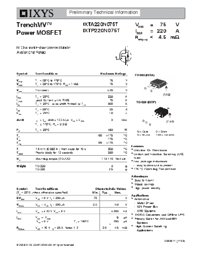 ixta220n075t_ixtp220n075t