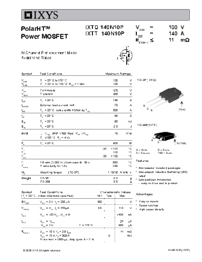 ixtq140n10p_ixtt140n10p