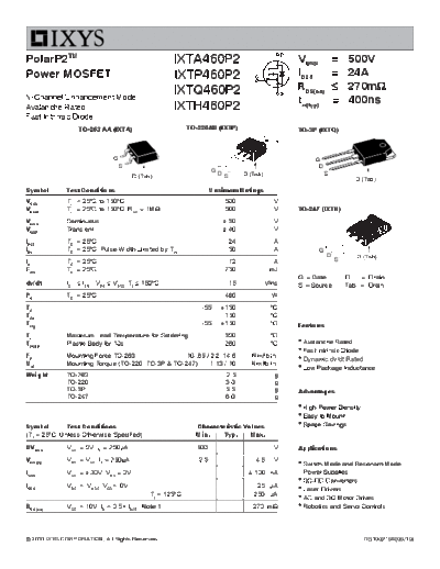 ixta460p2-ixtp460p2-ixtq460p2-ixth460p2
