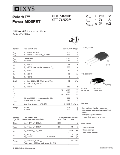 ixtq74n20p_ixtt74n20p