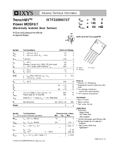 ixtf250n075t