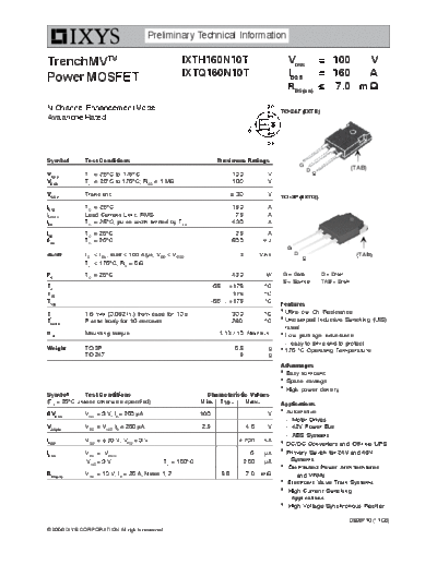 ixth160n10t_ixtq160n10t