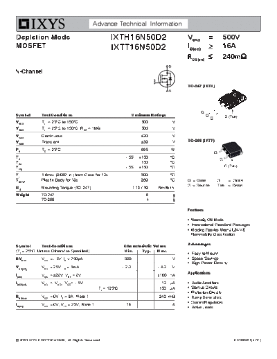 ixth16n50d2_ixtt16n50d2