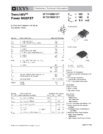 ixth180n10t_ixtq180n10t