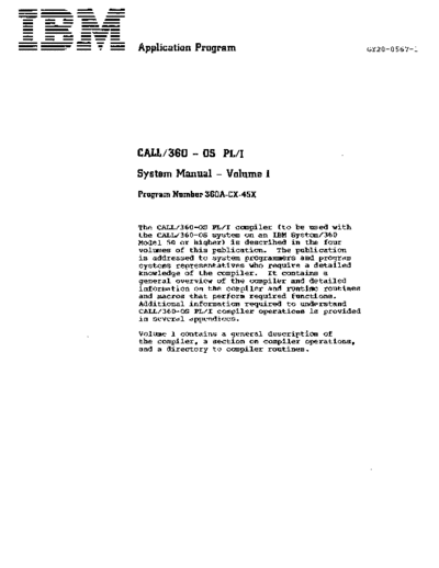GY20-0567-1_CALL_360_PL1_System_Manual_Vol_1_Jan71