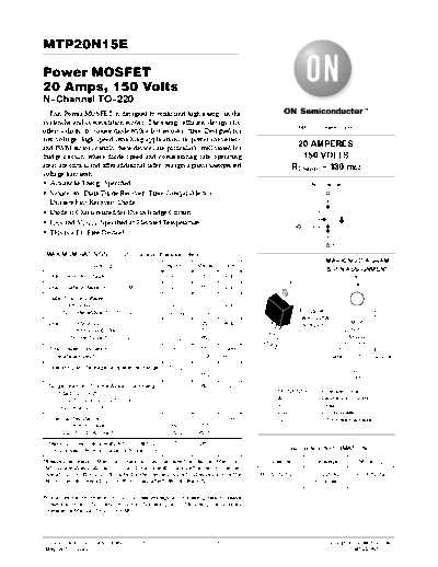 mtp20n15e-d