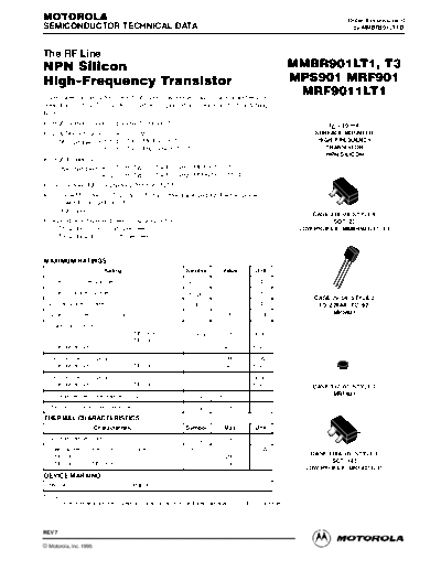 mmbr901lt1_mps901_mrf901_mrf9011lt1