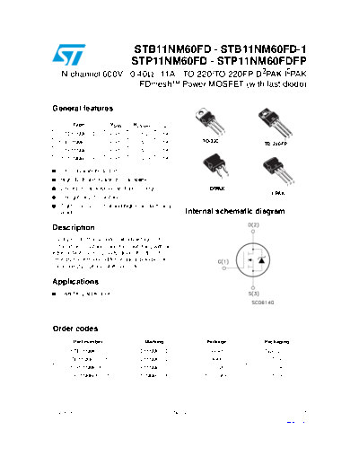 stb11nm60fd_stb11nm60fd-1_stp11nm60fd_stp11nm60fdfp