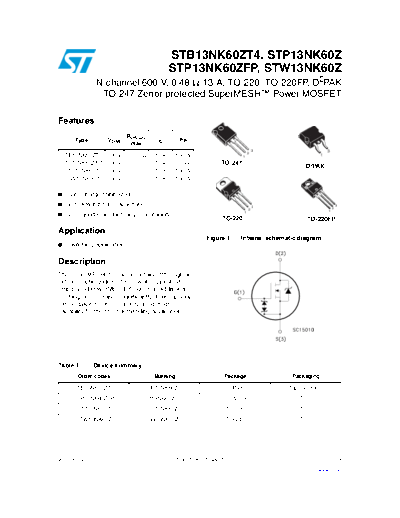 stb13nk60zt4_stw13nk60z_stp13nk60zfp