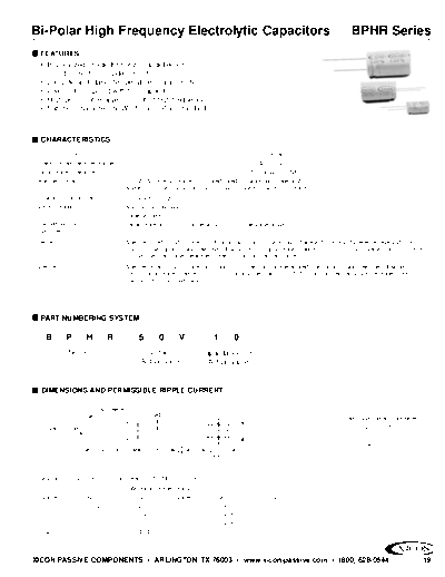 Xicon [bi-polar radial] BPHR Series