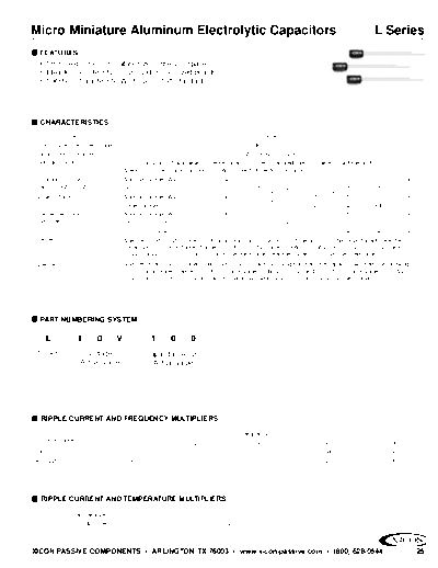 Xicon [radial thru-hole] L Series