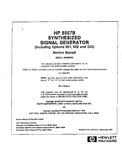 8657B Service Manual Sep 1989
