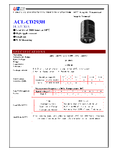 UB [snap-in] ACL-CD293H Series