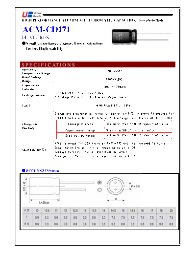 UB [radial thru-hole] ACM-CD171 Series