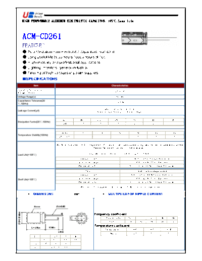 UB [radial thru-hole] ACM-CD261 Series