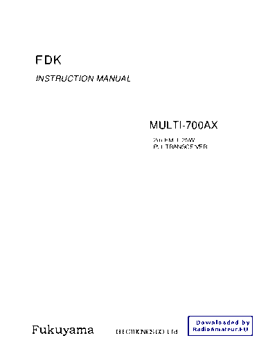 FDK_Multi-700AX_user