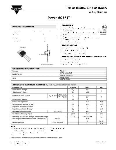 irfb11n50a_sihfb11n50a