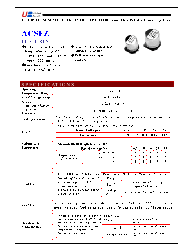 UB [smd] ACSFZ Series