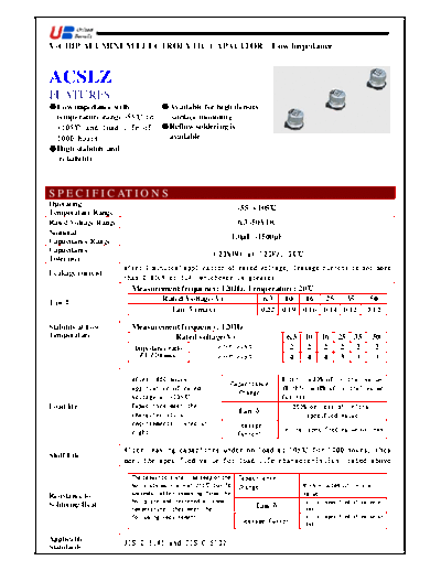 UB [smd] ACSLZ Series