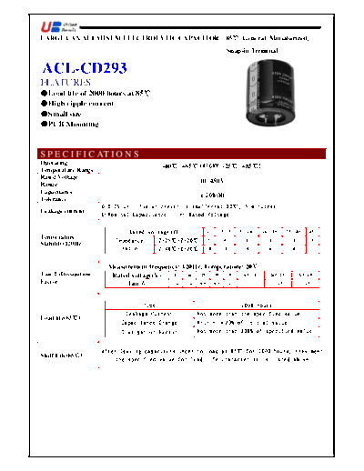 UB [snap-in] ACL-CD293 Series